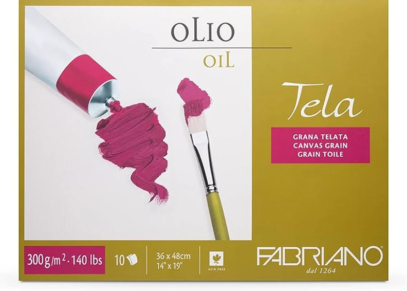 Fabriano Tela Canvas Dokulu Yağlı Boya Blok 36x48 300 gr 10 Yaprak