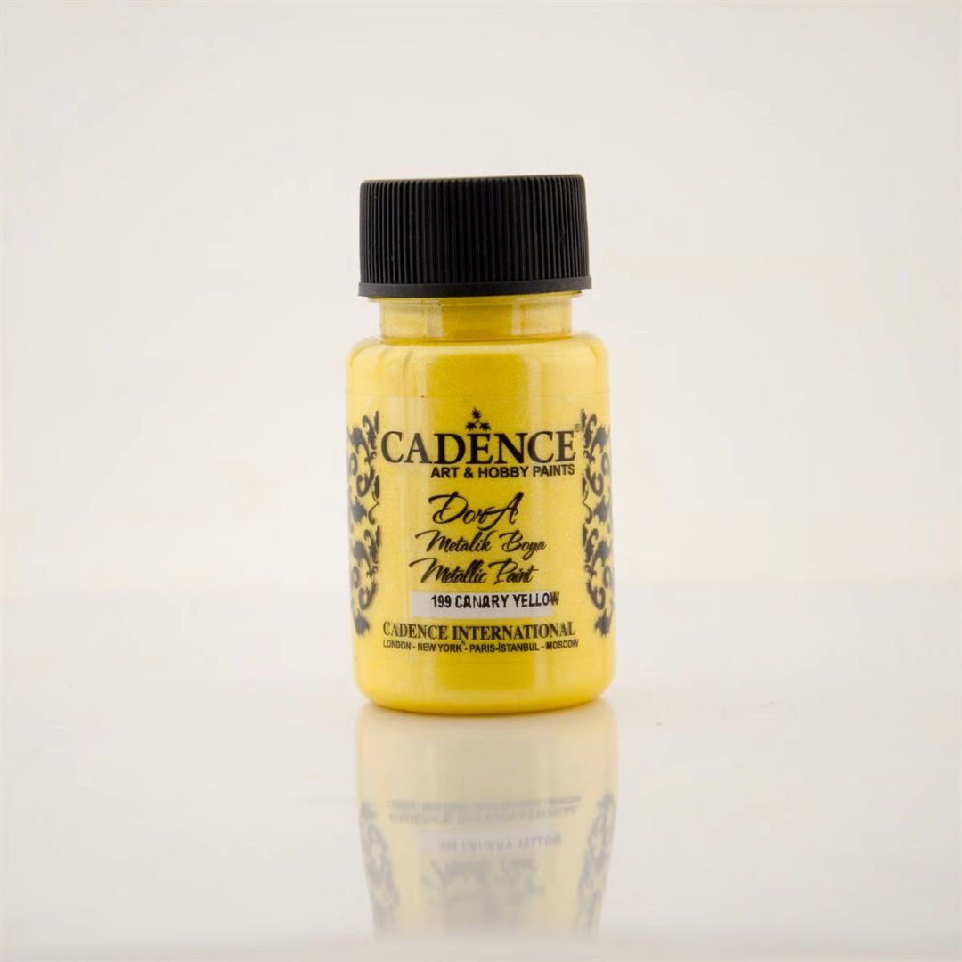 Cadence Dora Metalik Boya 199 Kanarya Sarısı 50ml