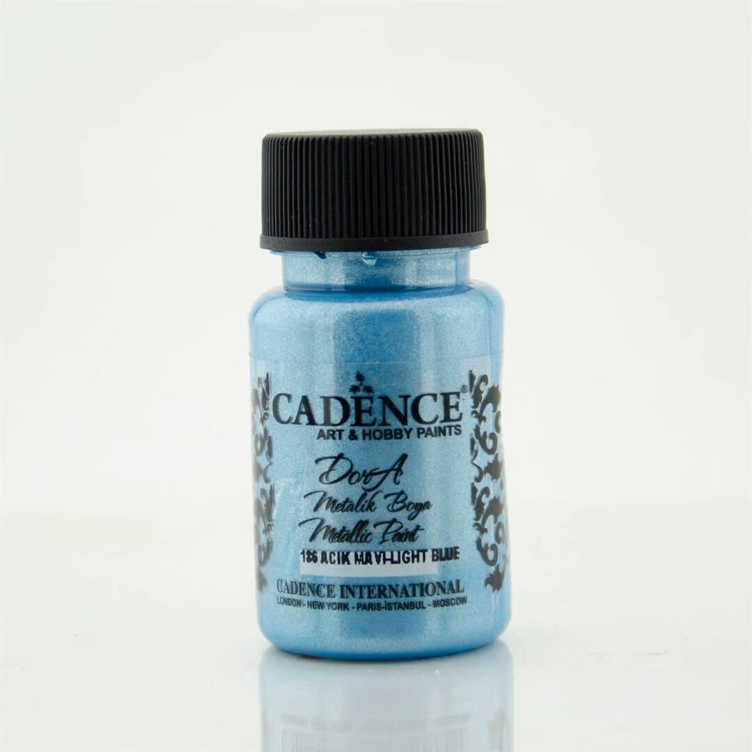 Cadence Dora Metalik Boya 186 Açık Mavi 50ml