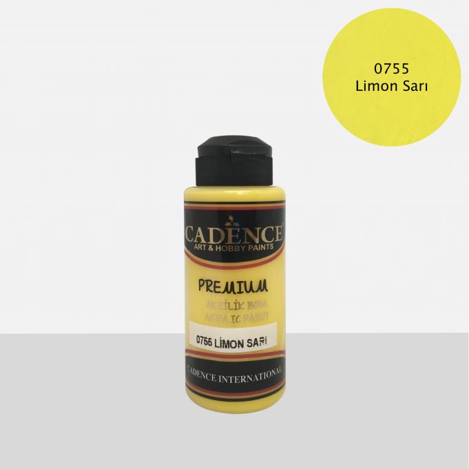 0755 Limon Sarı (Lemon Yellow) Premium Akrilik Boya