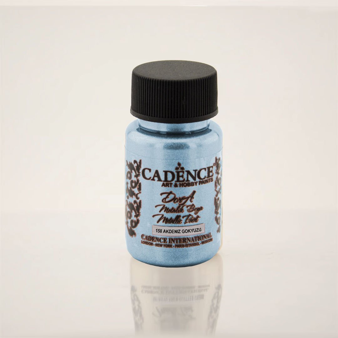 Cadence Dora Metalik Boya 158 Akdeniz Gökyüzü 50ml