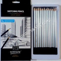 Sketching Pencils 24'lü Karakalem Seti