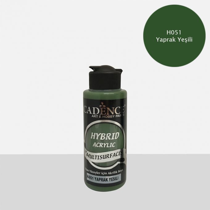 Cadence Hybrid Multisurface Akrilik Boya H-051 Yaprak Yeşili 120 ml