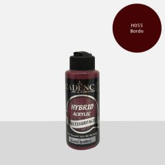 Cadence Hybrid Multisurface Akrilik Boya H-055 Bordo 120 ml