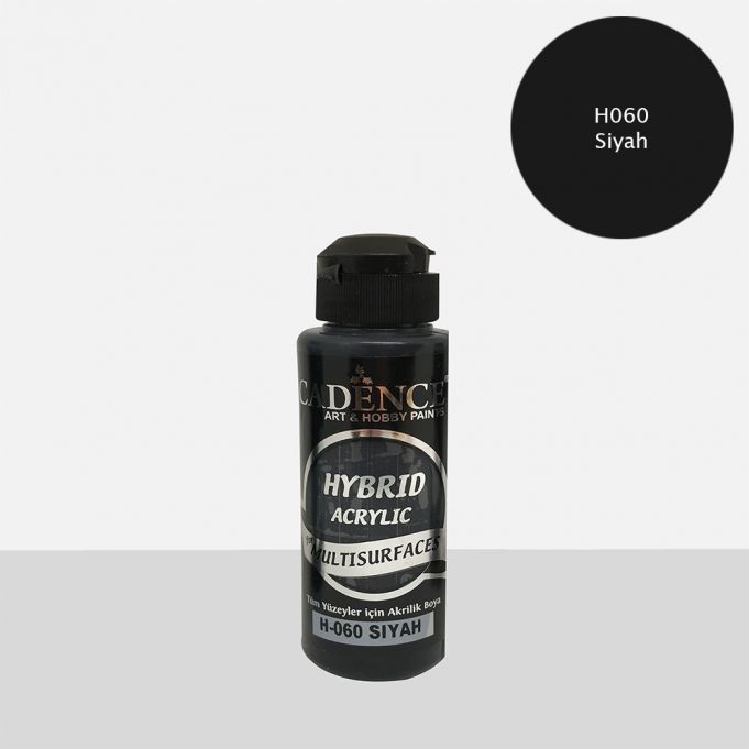 Cadence Hybrid Multisurface Akrilik Boya H-060 Siyah 120 ml
