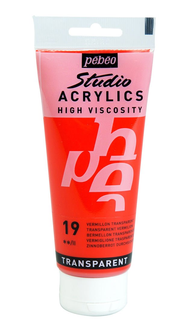 Studio Akrilik Boya 19 Transparent Vermilion