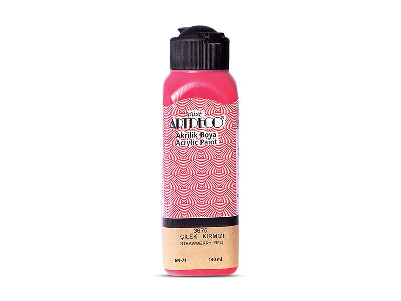 Artdeco Akrilik Boya 140ml Çilek Kırmızı 3675