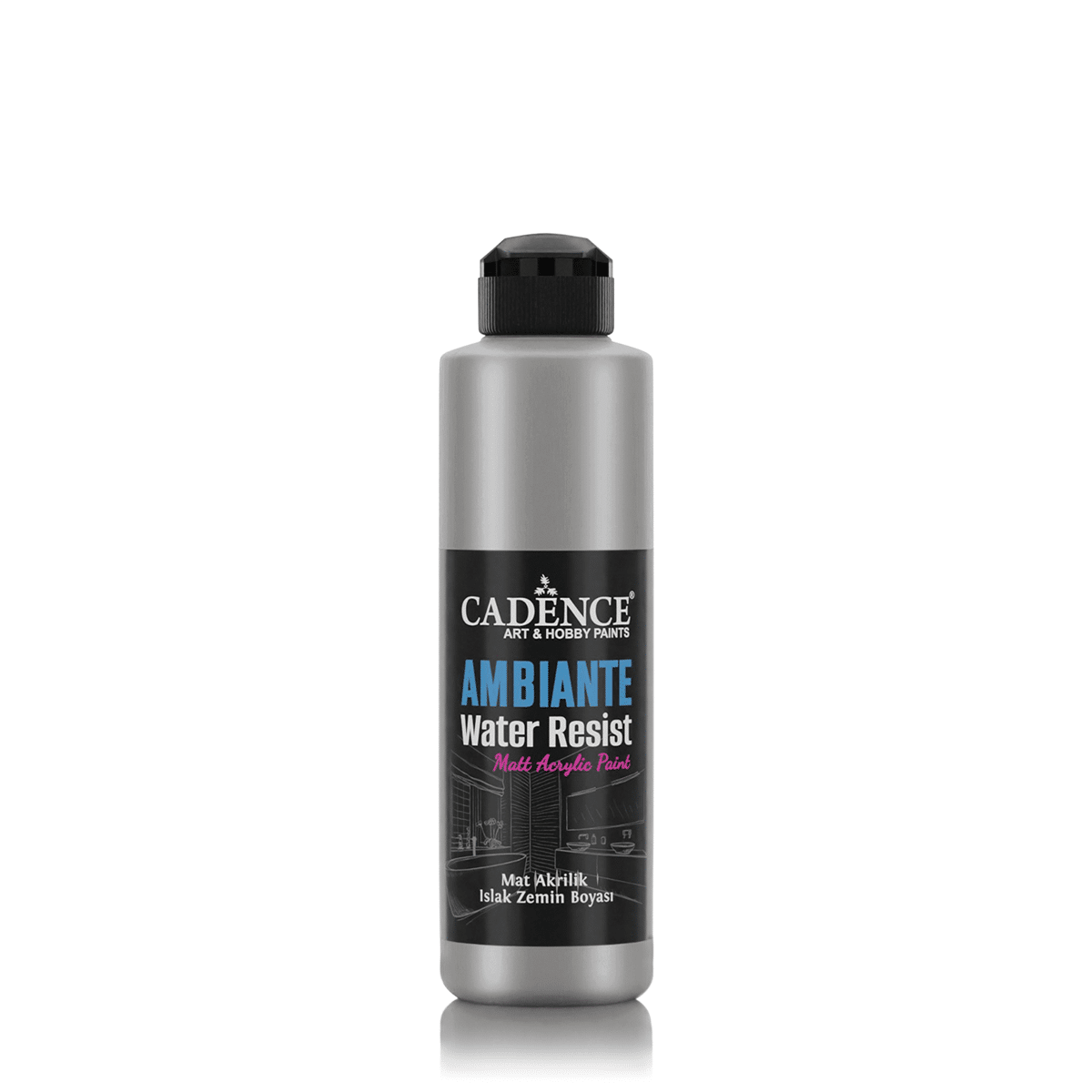AWM-06 Gümüş Metalik Ambiante Islak Zemin Boyası 500ML + Katalizör 20GR