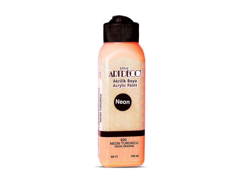Artdeco Neon Akrilik Boya 140ml Neon Turuncu 920