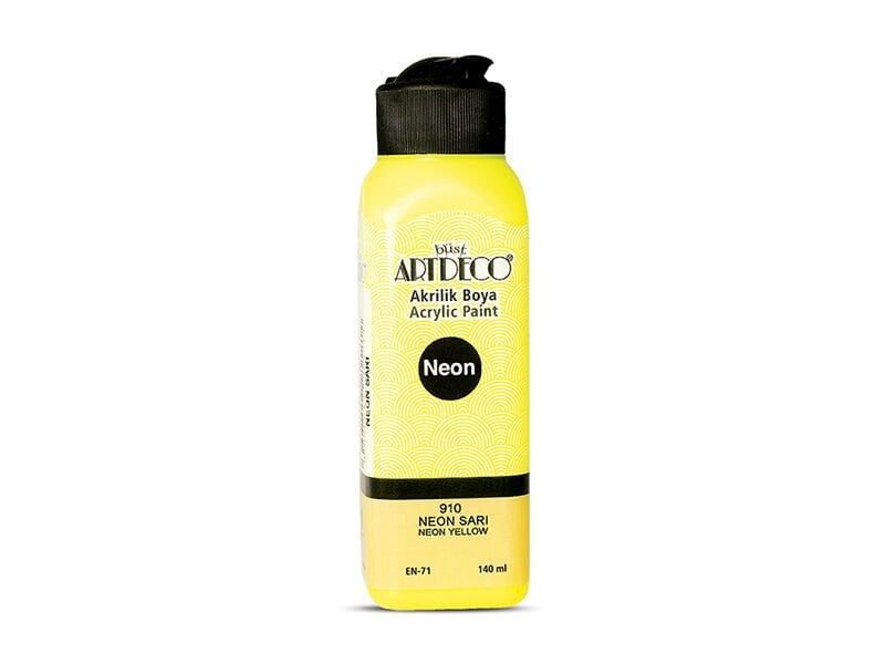 Artdeco Neon Akrilik Boya 140ml Neon Sarı 910