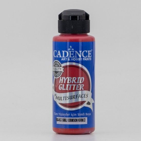 Cadence Hybrid Multisurface Simli Akrilik Boya HSG-053 Crimson Kırmızı