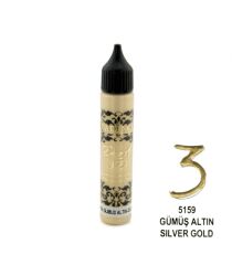 Cadence 3D Dora Boncuk Boya 5159 Gümüş Altın 25 ml