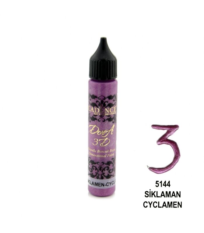 Cadence 3D Dora Boncuk Boya 5144 Sıklamen 25 ml