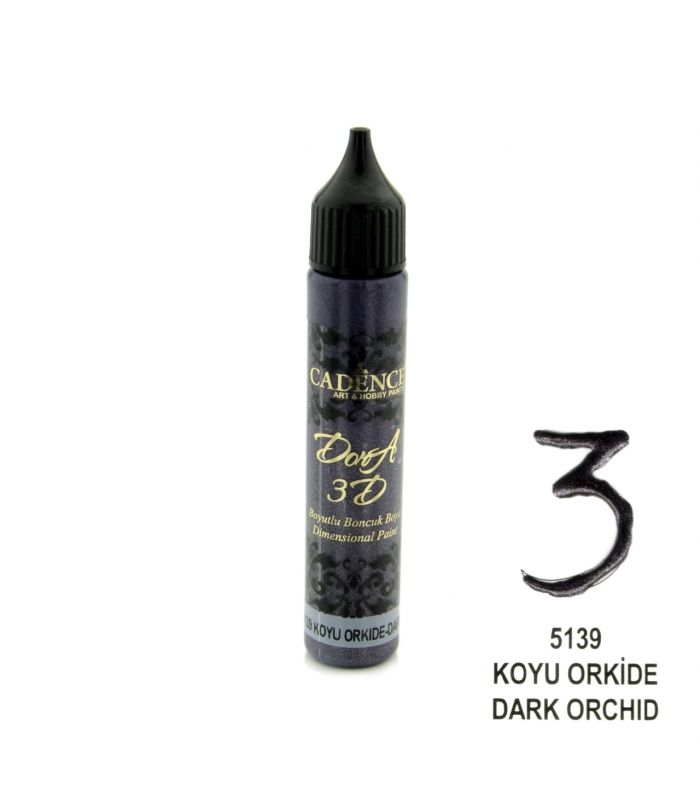 Cadence 3D Dora Boncuk Boya 5139 Koyu Orkide 25 ml