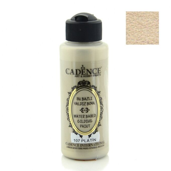 Cadence Su Bazlı Yaldız Boya 107 Platin 120 ml
