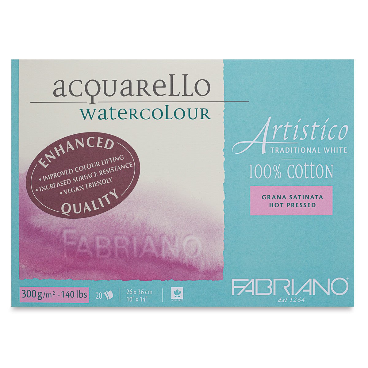 Fabriano Artistico Traditional White Suluboya Blok 300 gr. 26x36 cm Hot Pressed