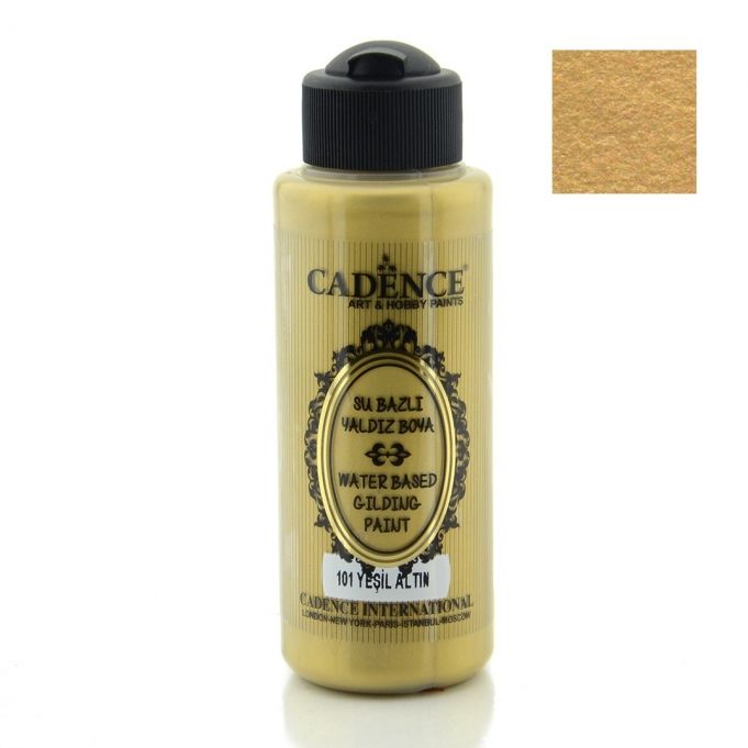 Cadence Su Bazlı Yaldız Boya 101 Yeşil Altın 120 ml