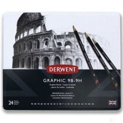Derwent Graphic Dereceli Kalem Seti 24'lü Teneke Kutu