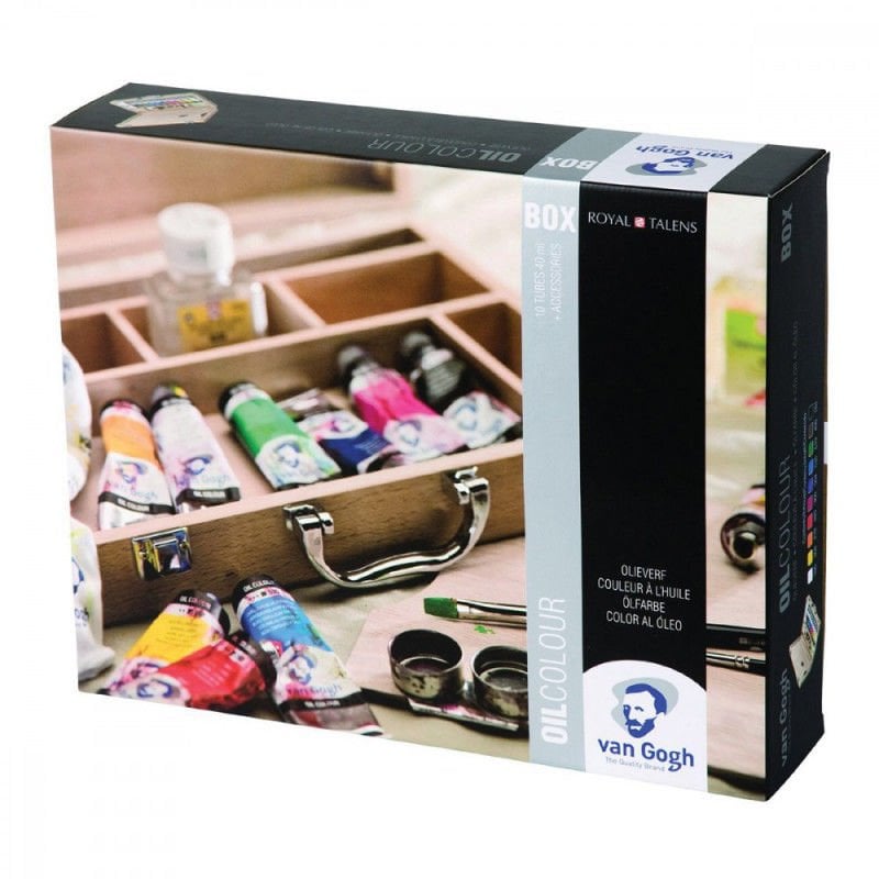 Talens Van Gogh Yağlı Boya Seti Ahşap Kutu Oil Colour Basic box