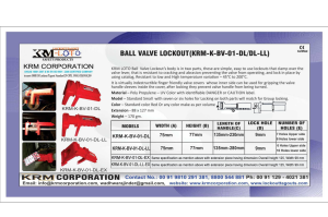 KRM-K-BV-01-DL KÜRESEL VANA KİLİTLEME APARATI