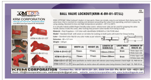 KÜRESEL VANA KİLİTLEME APARATI AÇIK DURUMDA KRM-K-BV01-LL
