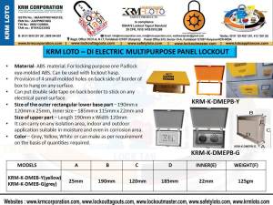 DUVAR TİPİ SİGORTA KUTUSU KİLİTLEME APARATI KRM-K-DMEPB