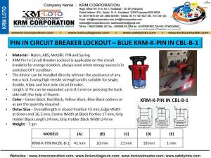 KRM-K-PIN CBL-B-1 TEKLİ SİGORTA KİLİTELEME APARATI İÇE TELLİ