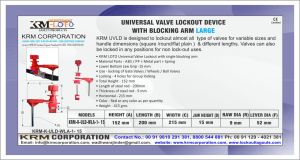 KRM-K-ULD-WLA-1-15 15mm KÜRESEL VANA KİLİTLEME APARATI UZUN KOLLU