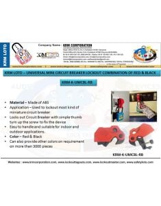KRM-K-UMCBL-RB OTOMATİK SİGORTA KİLİTLEME APARATI