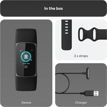 Fitbit Charge 5 (Siyah) Outlet Ürünü