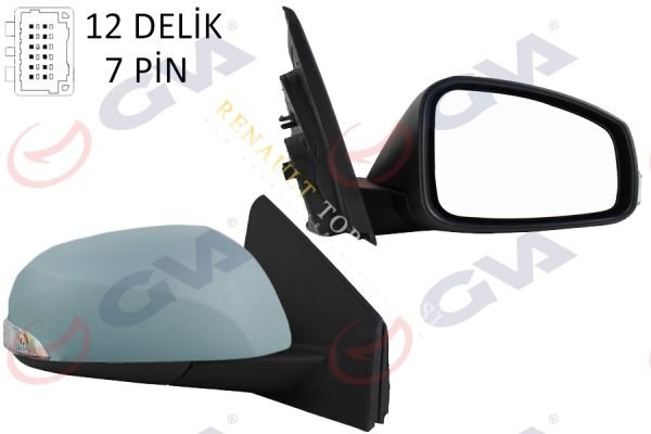 Dış Yan Dikiz Ayna Sağ Megane 3 Fluence (Elektrikli+Sinyalli+Kapaklı)