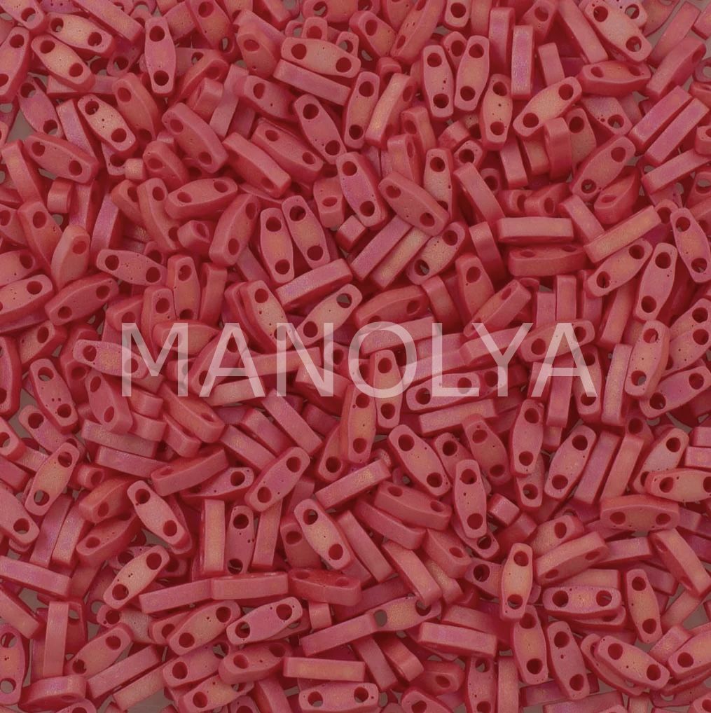 QTL408FR Miyuki Quarter Tila Matte Opaque Dark Red AB (Çeyrek Tila 408FR)