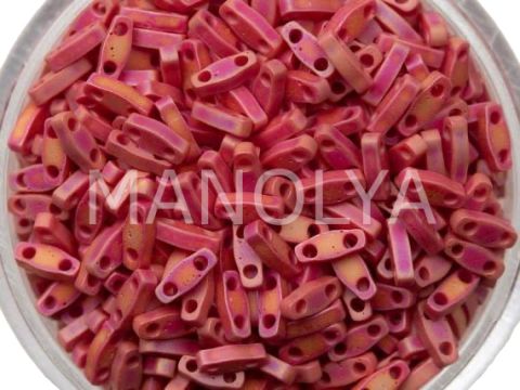 QTL408FR Miyuki Quarter Tila Matte Opaque Dark Red AB (Çeyrek Tila 408FR)
