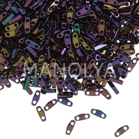 QTL454 Miyuki Quarter Tila Metallic Dark Plum Iris (Çeyrek Tila 454)