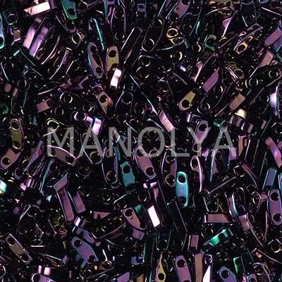 QTL454 Miyuki Quarter Tila Metallic Dark Plum Iris (Çeyrek Tila 454)