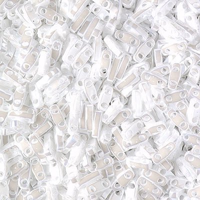 QTL420 Miyuki Quarter Tila White Pearl Ceylon (Çeyrek Tila 420)