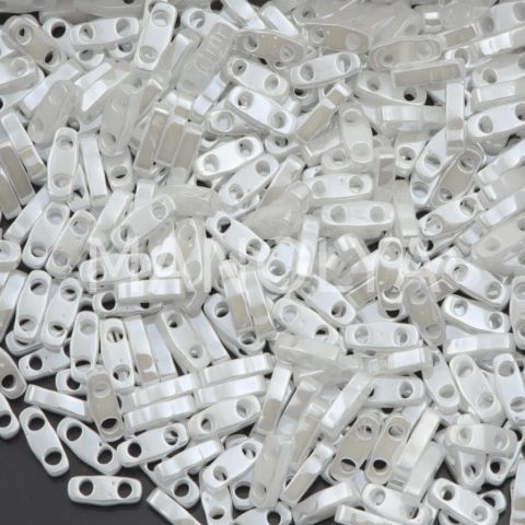 QTL420 Miyuki Quarter Tila White Pearl Ceylon (Çeyrek Tila 420)
