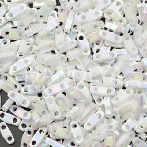 QTL471 Miyuki Quarter Tila White Pearl AB (Çeyrek Tila 471)