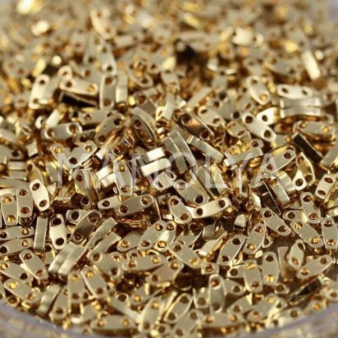 QTL191 Miyuki Quarter Tila 24KT Gold Plated (Çeyrek Tila 191)