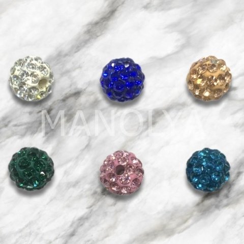 8mm. RENKLİ ZİRKONLU HAMUR TOP