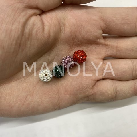1cm. RENKLİ ZİRKONLU HAMUR TOP