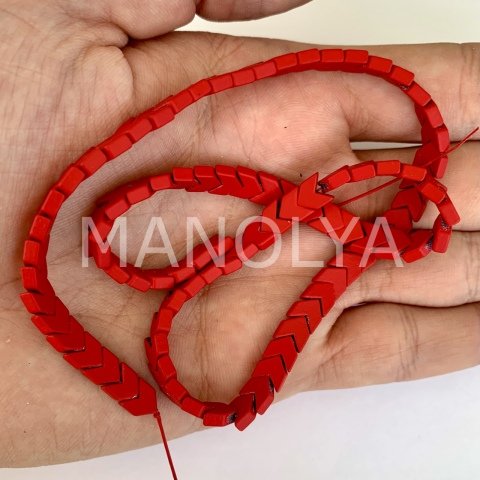 6x4mm. OK MAT KIRMIZI HEMATİT