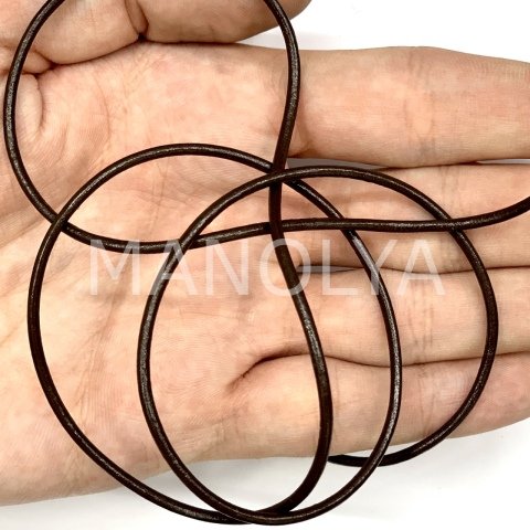2mm. KOYU KAHVE DERİ