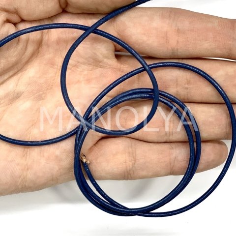 2mm. LACİVERT DERİ