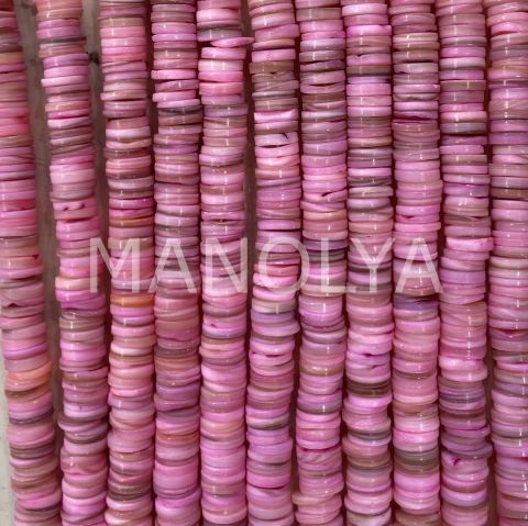 8mm. ŞEKER PEMBESİ SEDEF DİZİ