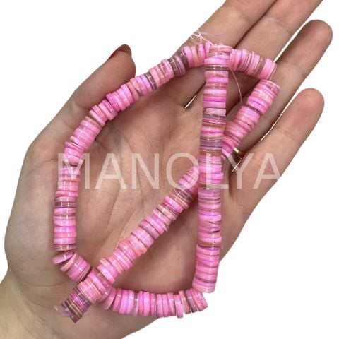 8mm. ŞEKER PEMBESİ SEDEF DİZİ