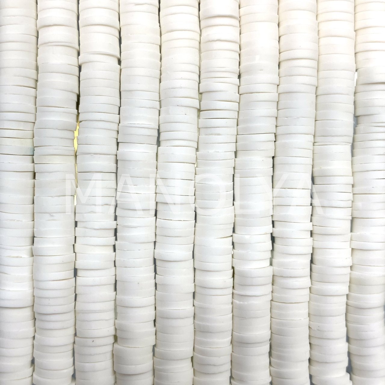 NO:52 Beyaz Fimo 6mm.