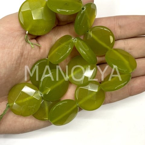 2,5cm. FASET KESİM YEŞİL CEYT