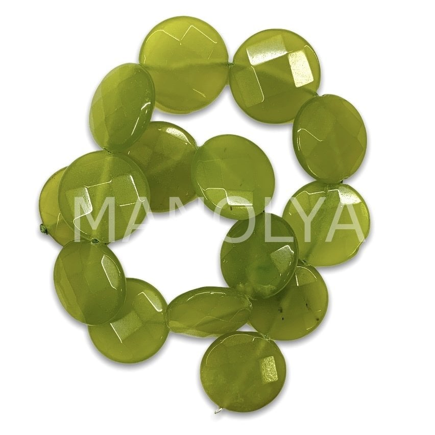 2,5cm. FASET KESİM YEŞİL CEYT