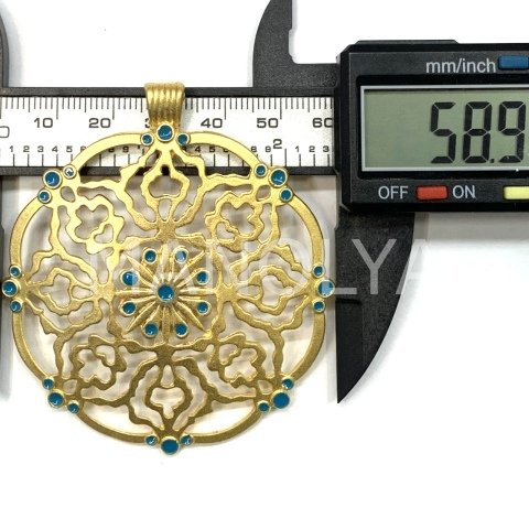 5,9cm. BÜYÜK MİNELİ DESEN KOLYE UCU
